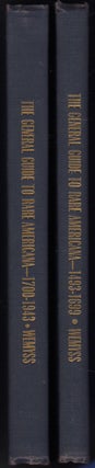 Item #32639 The General Guide to Rare Americana 1493-1699 [and] 1700-1943. [Two Volumes]. Stanley...