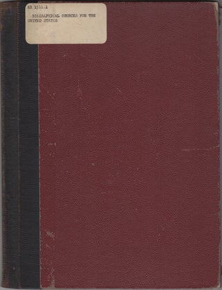 Item #32761 Biographical Sources for the United States. Jane Kline, ed
