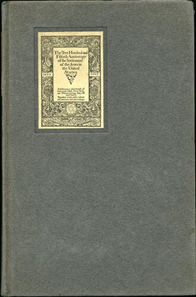 Item #32939 The Two Hundred and Fiftieth Anniversary of the Settlement of the Jews in the United...