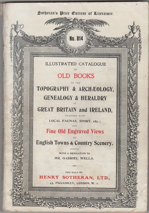 Item #34638 Catalogue of Interesting Second-Hand Books on the Topography, Archaeology, Genealogy...