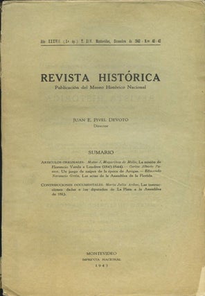 Item #34872 "La misión de Florencio Varela a Londres (1843-1844)," [in] Revista Histórica....
