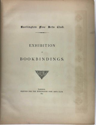 Exhibition of Bookbindings.
