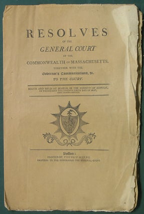 Item #35321 Resolves of the General Court of the Commonwealth of Massachusetts. Together with the...