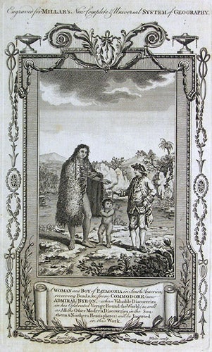 Item #35540 A Woman and Boy of Patagonia... Engraved for Millar's New Complete & Universal System of Geography. John Byron.