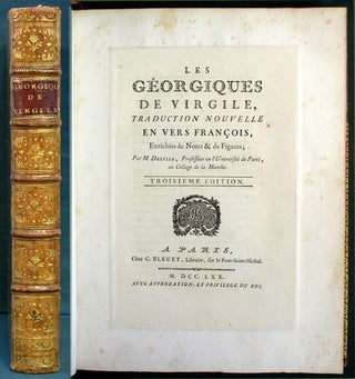 Item #35570 Les Géorgiques de Virgile, traduction nouvelle en vers françois, enrichies de notes...