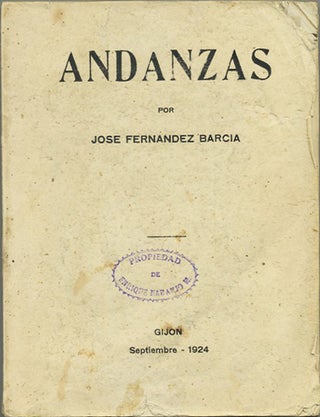 Item #35699 Andanzas. José F. Barcia, Fernandez