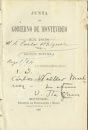 Item #35709 Junta de gobierno de Montevideo en 1808. Jacinto Susviela