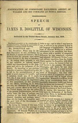 Item #35954 Justification of Commodore Paulding's Arrest of Walker and his Command at Punta...