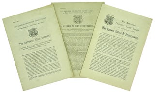 Item #36578 [Three Issues from] The American Protective Tariff League. Number 15. The American...