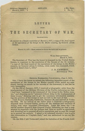 Item #36585 Letter from the Secretary of War, Transmitting, in answer to a Senate resolution of...