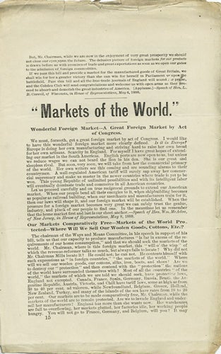 Item #37351 "Markets of the World." Free Trade.