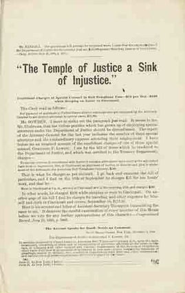 Item #37352 "The Temple of Justice a Sink of Injustice.". Election of 1888