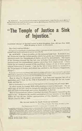 Item #37352 "The Temple of Justice a Sink of Injustice." Election of 1888