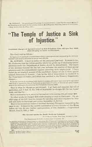Item #37352 "The Temple of Justice a Sink of Injustice." Election of 1888.