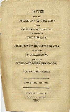 Item #37542 Letter from the Secretary of the Navy, to the Chairman of the Committee on so much of...