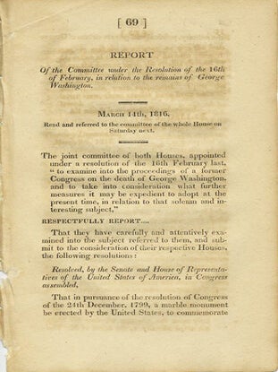 Item #37598 Report of the committee under the resolution of the 16th of February in relation to...