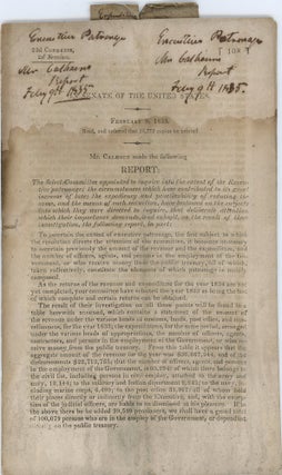 Item #37623 In Senate of the United States. February 9, 1835 ... Mr. Calhoun made the following...