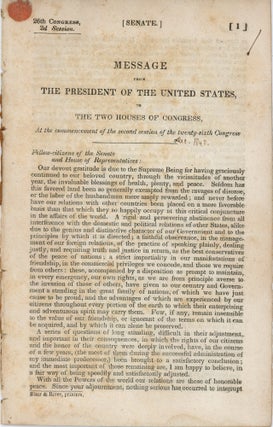 Item #37634 Message from the President of the United States, to the two Houses of Congress, at...