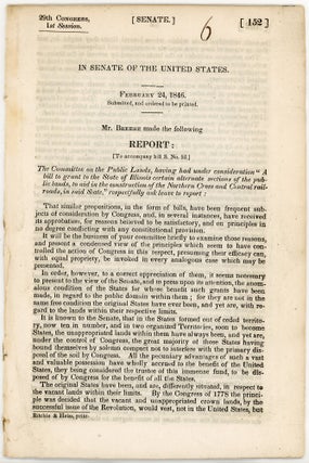 Item #37637 In Senate of the United States. February 24, 1846. Submitted, and ordered to be...