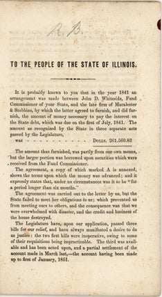Item #37649 [Appeal of Macalester and Stebbins to the people of Illinois, Philadelphia, June,...