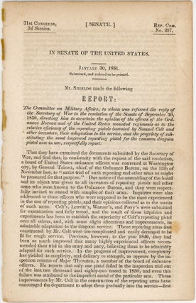 Item #37655 In Senate of the United States. January 30, 1851. Submitted and ordered to be...