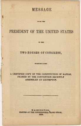 Item #37663 Message from the President of the United States to the two houses of Congress :...