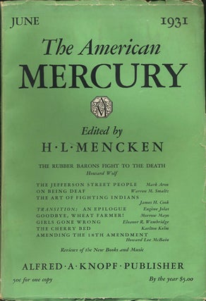 Item #37704 The American Mercury. June 1931. Volume XXIII, No 90. H. L. Mencken, ed
