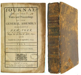 Item #37800 Journal of the Votes and Proceedings of the General Assembly of the Colony of New...