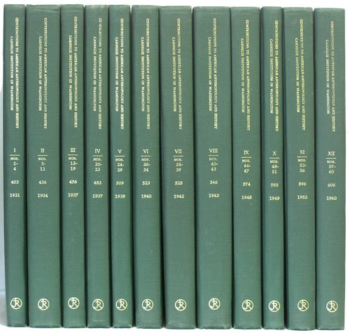 Item #37836 Contributions to American Anthropology and History [Twelve Volumes]. Carnegie Institution of Washington.