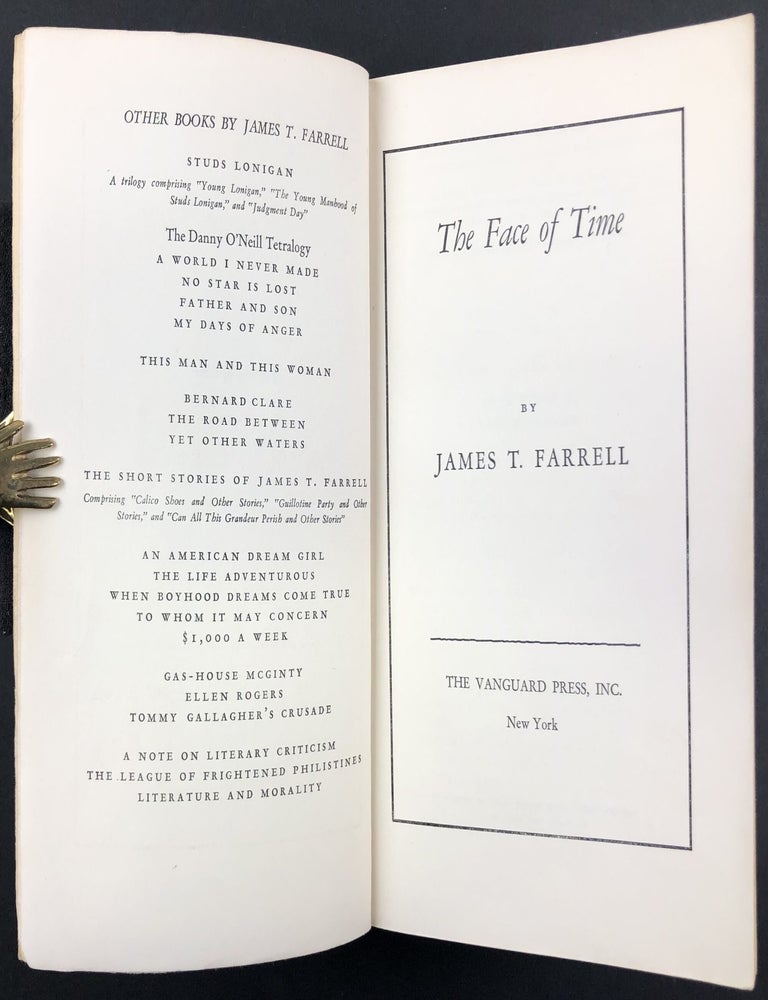 Item #38036 The Face of Time. James T. Farrell.