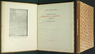 Item #38178 Los primeros años de la Biblioteca Nacional (1813-1824). Raúl Silva Castro