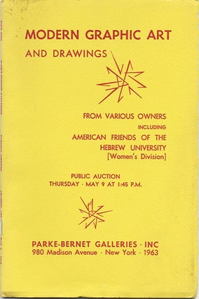 Item #38278 Modern Graphics. Many in color. A few drawings. From various owners, including...
