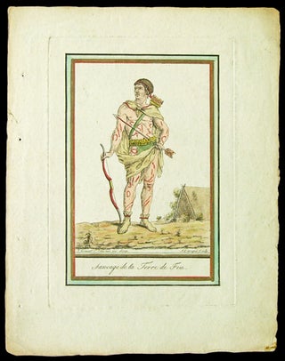 Item #38335 [Print]. Sauvage de la Terre de Feu. [From "Encyclopédie des voyages]. Jacques...