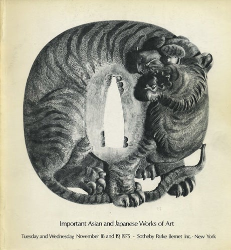 Item #38364 Important Asian and Japanese works of art. November 18 and 19, 1975. Sotheby Parke Bernet.