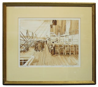Item #38555 [Print]. Titanic-Portside / Boat Deck. Titanic