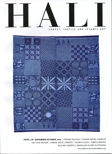 Item #38929 Hali. Carpet, Textile and Islamic Art. Issue 118. September-October 2001. Daniel Shaffer, ed.