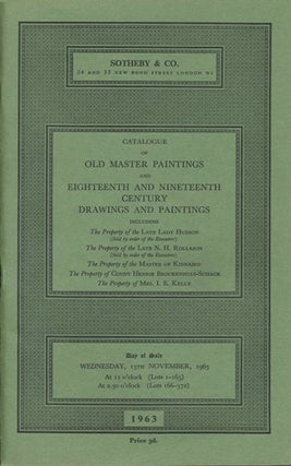 Item #39051 Catalogue of Old Master Paintings and Eighteenth and Nineteenth Century Drawings and...