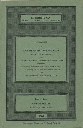 Item #39059 Catalogue of English Pottery and Porcelain Rugs and Carpets and Fine English and...