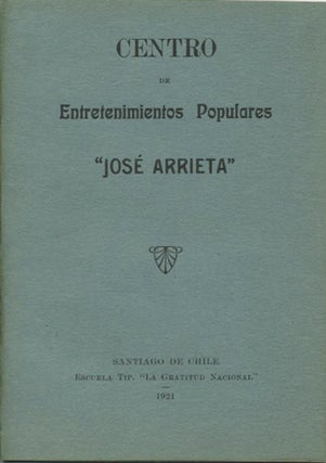 Item #39641 Centro de Entretenimientos Populares "José Arrieta" Fundación Arrieta
