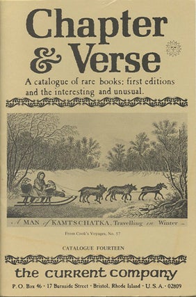 Item #39808 Chapter & Verse. A catalogue of rare books; first editions and the interesting and...