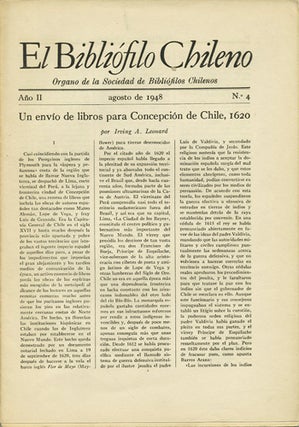 Item #39875 El Bibliófilo Chileno. Organo de la Sociedad de Biblófilos Chilenos. Año II agosto...
