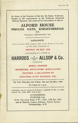 Item #39923 Alford House Princes Gate, Knitghtsbridge. Catalogue of the Twenty-fifth Auction Sale...