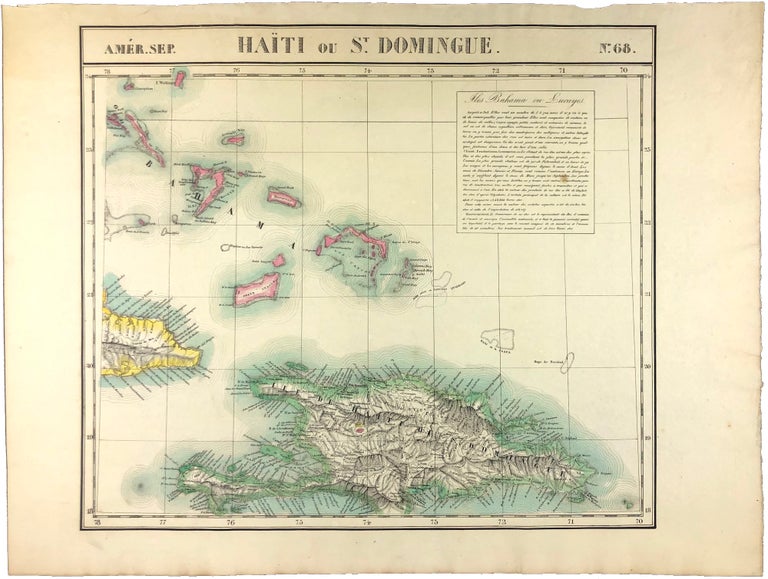 Item #40377 [Maps] Amer. Sep. Haiti ou St. Domingue. No. 68. [with] Curacao. No. 74. Philippe Vandermaelen.