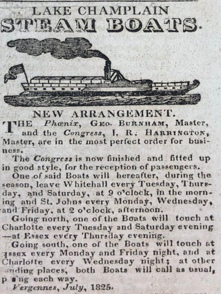 Vermont Aurora. Vol. 2, No. 17. Devoted to Agriculture, Manufactures, Literature, Arts and Sciences, Political Economy, and Current News. Vergennes, (Vermont), October 20, 1825.