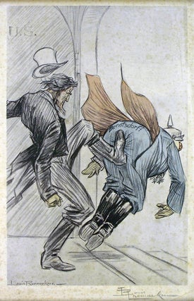 Item #41531 [Untitled World War I Lithograph known as 'De schop' or 'Et de deux'.]. Louis Raemaekers