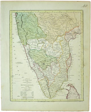 Item #41792 A New and Accurate map of the Southern Provinces of Hindoostan, showing The...
