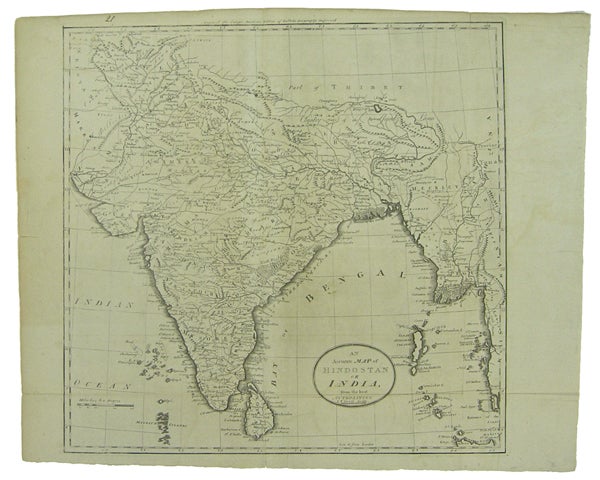 Item #41793 An Accurate Map of Hindostan or India, from the best authorities. J.T. Scott Sculp. Engraved for Carey's American Edition of Guthrie's Geography improved. Mathew. Scott Carey, J. T.