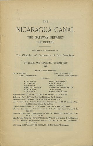 Item #41800 The Nicaragua Canal. The gateway between the oceans. Hugh. Chamber of Commerce of San Francisco Craig.