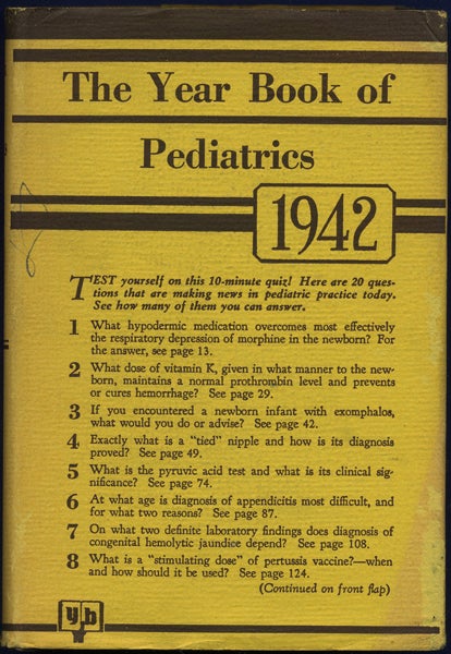 Item #42044 The 1942 Year Book of Pediatrics. Isaac A. Abt, ed.