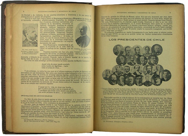 Item #42078 Diccionario histórico, biográfico y bibliográfico de Chile 1800-1931. [Five Volumes in Four]. Virgilio Figueroa.